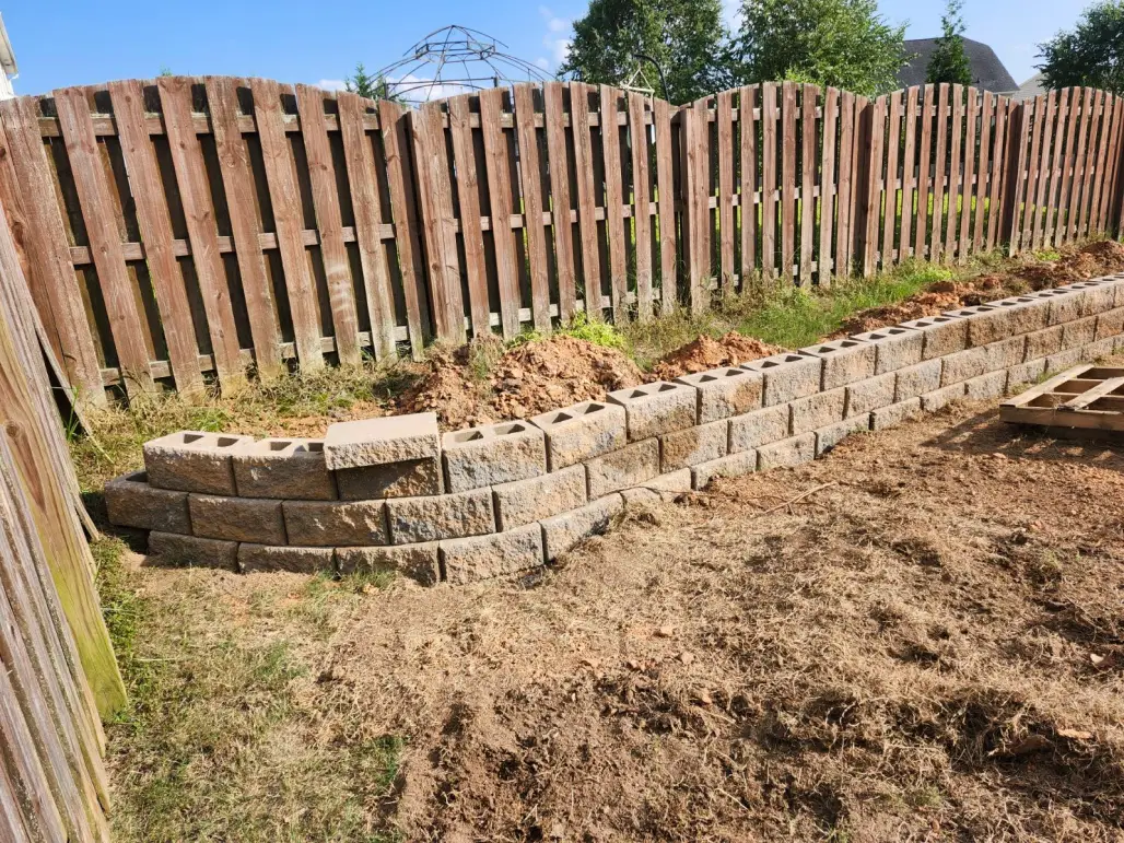 retain wall install